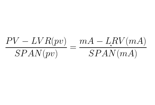 CÔNG THỨC TÍNH TOÁN BIẾN QUÁ TRÌNH PV ĐẦU VÀO VÀ TÍN HIỆU DÒNG ĐIỆN mA ĐẦU RA CỦA TRANSMITTER TƯƠNG TỰ, HART 4-20mA